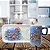 Caneca de Café 100 ml Xícara com Bandeja de Lanche Porcelana Retangular Pintada à Mão ROSA ROSA - AZUL - Imagem 4