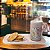 Caneca de Café 100 ml Xícara com Bandeja de Lanche Porcelana Retangular Pintada à Mão ROSAS BRANCA ROSA - ROSA - Imagem 5