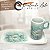 Caneca de Café 100 ml Xícara com Bandeja de Lanche Porcelana Retangular Pintada à Mão ROSA BRANCA - TIFFANY - Imagem 6