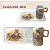 Caneca de Café 100 ml Xícara com Bandeja de Lanche Porcelana Retangular Pintada à Mão AZALEIA ROSA - CARAMELO - Imagem 2