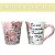 Caneca Tulipa Cônica Chá Café de Porcelana 190 ml Pintada à Mão Salmos Bíblicos Eu sou o Caminho ROSAS ROSA - Imagem 2