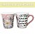 Caneca Tulipa Cônica Chá Café de Porcelana 190 ml Pintada à Mão Salmos Bíblicos Se Deus é por nós ROSA BRANCA - Imagem 2