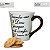 Caneca Tulipa Cônica Chá Café de Porcelana 190 ml Pintada à Mão Salmos Bíblicos Guarda-me o Deus ROSA AMARELA - Imagem 3