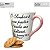 Caneca Tulipa Cônica Chá Café de Porcelana 190 ml Pintada à Mão Salmos Bíblicos O Senhor é meu pastor AZALEIA ROSA - Imagem 3