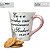 Caneca Tulipa Cônica Chá Café de Porcelana 190 ml Pintada à Mão Salmos Bíblicos Eu e a minha casa AZALEIA BRANCA - Imagem 3