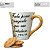 Caneca Tulipa Cônica Chá Café de Porcelana 190 ml Pintada à Mão Salmos Bíblicos Tudo posso AZALEIA AMARELA - Imagem 3