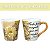 Caneca Tulipa Cônica Chá Café de Porcelana 190 ml Pintada à Mão Salmos Bíblicos Tudo posso AZALEIA AMARELA - Imagem 2