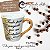 Caneca Tulipa Cônica Chá Café de Porcelana 190 ml Pintada à Mão Salmos Bíblicos Tudo posso AZALEIA AMARELA - Imagem 6
