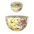 Bowl Tigela Japonesa Cumbuca de Porcelana Cereal Açaí 500 ml Pintada à Mão AZALEIAS BRANCA ROSA  AMARELA - AMARELA - Imagem 1
