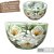 Bowl Tigela Japonesa Cumbuca de Porcelana Cereal Açai 500 ml Pintada à Mão ROSAS BRANCA - VERDE - Imagem 1