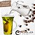 Caneca Tulipa Cônica Chá Café Chocolate Quente de Porcelana Fina 310 ml FRUTAS TROPICAIS PERAS - Imagem 5