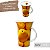 Caneca Tulipa Cônica Chá Café Chocolate Quente de Porcelana Fina 310 ml FRUTAS TROPICAIS LARANJAS - Imagem 1