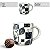 Caneca Cônica Chá Café Chocolate Quente de Porcelana Extra Fina 400 ml FAIXA FLORES BLACK FUNDO BRANCO - Imagem 3