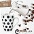 Caneca Cônica Chá Café Chocolate Quente de Porcelana Fina 340 ml PETIT POA BOLINHAS PRETAS - Imagem 5