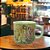 Caneca Ágata Café com Leite Chá de Porcelana 200 ml Colorida e Pintada à Mão ROSAS ROSA AMARELA COR VERDE - Imagem 5