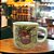 Caneca Ágata Café com Leite Chá de Porcelana 200 ml Colorida e Pintada à Mão MACA VERMELHA COR VERDE - Imagem 5