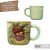 Caneca Ágata Café com Leite Chá de Porcelana 200 ml Colorida e Pintada à Mão MACA VERMELHA COR VERDE - Imagem 2
