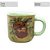 Caneca Ágata Café com Leite Chá de Porcelana 200 ml Colorida e Pintada à Mão MACA VERMELHA COR VERDE - Imagem 4