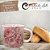 Caneca Ágata Café com Leite Chá de Porcelana 200 ml Colorida e Pintada à Mão ROSAS ROSA/ ROSA - Imagem 5