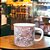 Caneca Ágata Café com Leite Chá de Porcelana 200 ml Colorida e Pintada à Mão ROSAS ROSA/ ROSA BRANCO - Imagem 4