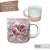 Caneca Ágata Café com Leite Chá de Porcelana 200 ml Colorida e Pintada à Mão AZALEIA ROSA/ ROSA BRANCO - Imagem 2
