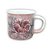 Caneca Ágata Café com Leite Chá de Porcelana 200 ml Colorida e Pintada à Mão AZALEIA ROSA/ ROSA BRANCO - Imagem 1