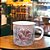 Caneca Ágata Café com Leite Chá de Porcelana 200 ml Colorida e Pintada à Mão AZALEIA ROSA/ ROSA BRANCO - Imagem 4