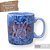 Caneca Café com Leite Chá Reta de Porcelana 230 ml Colorida e Pintada à Mão ROSAS ROSA COR AZUL - Imagem 2