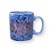 Caneca Café com Leite Chá Reta de Porcelana 230 ml Colorida e Pintada à Mão ROSAS ROSA COR AZUL - Imagem 1