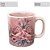 Caneca Café com Leite Chá Reta de Porcelana 230 ml Colorida e Pintada à Mão ROSAS ROSA COM AZUL / ROSA - Imagem 3