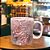 Caneca Café com Leite Chá Reta de Porcelana 230 ml Colorida e Pintada à Mão ROSAS ROSA / ROSA - Imagem 4