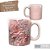 Caneca Café com Leite Chá Reta de Porcelana 230 ml Colorida e Pintada à Mão ROSAS ROSA / ROSA - Imagem 2