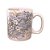 Caneca Café com Leite Chá Reta de Porcelana 230 ml Colorida e Pintada à Mão MIOSÓTIS BRANCA / ROSA - Imagem 1