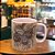 Caneca Café com Leite Chá Reta de Porcelana 230 ml Colorida e Pintada à Mão CEREJAS VERMELHAS / ROSA - Imagem 4