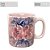 Caneca Café com Leite Chá Reta de Porcelana 230 ml Colorida e Pintada à Mão AZALEIA ROSA COM AZUL/ ROSA - Imagem 3