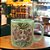 Caneca Café com Leite Chá Reta de Porcelana 310 ml Colorida e Pintada à Mão AZALEIA SILVESTRE ROSA COR VERDE - Imagem 9