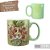 Caneca Café com Leite Chá Reta de Porcelana 310 ml Colorida e Pintada à Mão AZALEIA SILVESTRE ROSA COR VERDE - Imagem 3