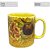 Caneca Café com Leite Chá Reta de Porcelana 310 ml Colorida e Pintada à Mão AZALEIA ROSA MAÇA/ AMARELO - Imagem 3