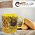 Caneca Café com Leite Chá Reta de Porcelana 310 ml Colorida e Pintada à Mão AZALEIA ROSA MAÇA/ AMARELO - Imagem 6