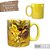 Caneca Café com Leite Chá Reta de Porcelana 310 ml Colorida e Pintada à Mão ROSAS VERMELHA ROSA / AMARELO - Imagem 1