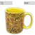 Caneca Café com Leite Chá Reta de Porcelana 310 ml Colorida e Pintada à Mão AZALEIAS ROSA / AMARELO - Imagem 2