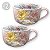 KIT 2 Consumê Jumbo Porcelana Xícara Grande Sopa Cereal 750 ml Pintada à Mão ROSAS BRANCA ROSA AMARELA - Imagem 1