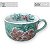 KIT 2 Consumê Jumbo Porcelana Xícara Grande Sopa Cereal 750 ml Pintada à Mão AZALEIA SILVESTRE ROSA - Imagem 4