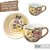 Kit 2 Consumê Jumbo com Prato 500 ml Caneca de Porcelana Xícara Grande Pintada à Mão AZALEIAS BRANCA AMARELA ROSA - Imagem 4