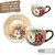 Kit 2 Consumê Jumbo com Prato 500 ml Caneca de Porcelana Xícara Grande Pintada à Mão ROSAS BRANCA VERMELHA - Imagem 4