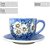 Kit 2 Consumê Jumbo com Prato 500 ml Caneca de Porcelana Xícara Grande Pintada à Mão MARGARIDAS BRANCAS - Imagem 6