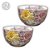 KIT 2 Bowls Tigela Japonesa Cumbuca de Porcelana Açai 500 ml Pintada à Mão ROSAS BRANCA ROSA AMARELA - Imagem 1