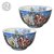 KIT 2 Bowls Tigela Japonesa Cumbuca de Porcelana Açai 500 ml Pintada à Mão ROSAS BRANCA ROSA - Imagem 1
