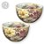 KIT 2 Bowls Tigela Japonesa Cumbuca de Porcelana Açai 500 ml Pintada à Mão AZALEIAS BRANCA ROSA AMARELA - Imagem 1
