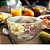 KIT 4 Bowls Tigela Japonesa Cumbuca de Porcelana Açai 500 ml Pintada à Mão AZALEIAS BRANCA ROSA AMARELA - Imagem 4